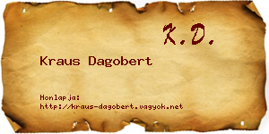 Kraus Dagobert névjegykártya
